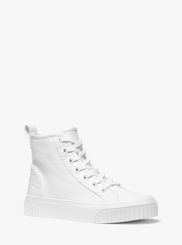 Damske Tenisky Michael Kors Gertie Canvas High-Top Biele - Topanky Michael Kors Outlet | BLVRA-6351